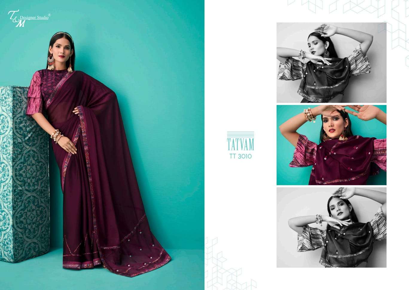 TATVAM VOL-30 BY T AND M DESIGNER STUDIO 3009 TO 3022 SERIES BEAUTIFUL SUITS COLORFUL STYLISH FANCY CASUAL WEAR & ETHNIC WEAR FANCY DRESSES AT WHOLESALE PRICE