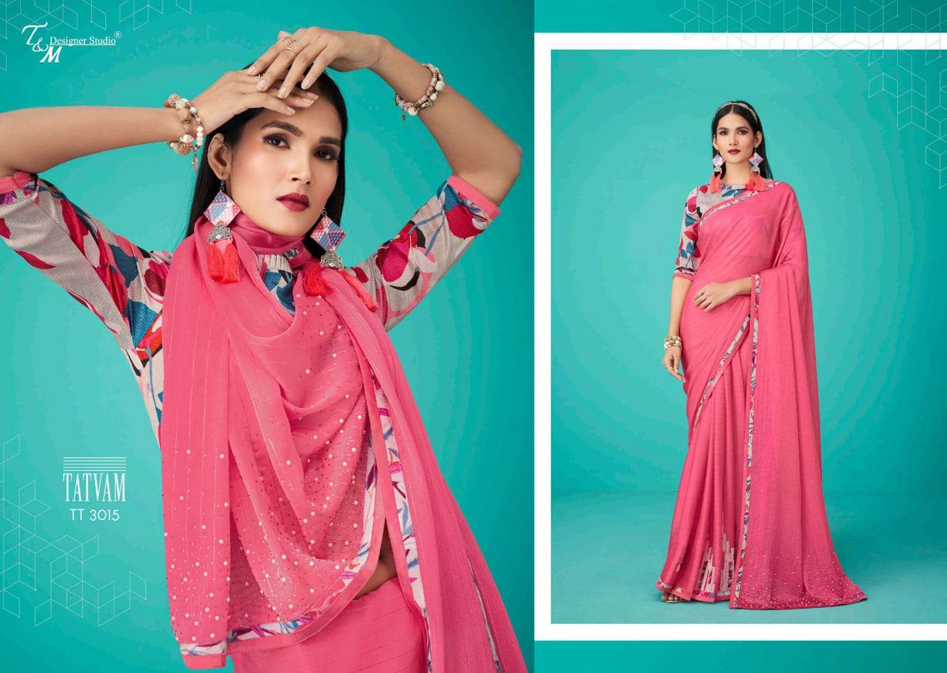 TATVAM VOL-30 BY T AND M DESIGNER STUDIO 3009 TO 3022 SERIES BEAUTIFUL SUITS COLORFUL STYLISH FANCY CASUAL WEAR & ETHNIC WEAR FANCY DRESSES AT WHOLESALE PRICE