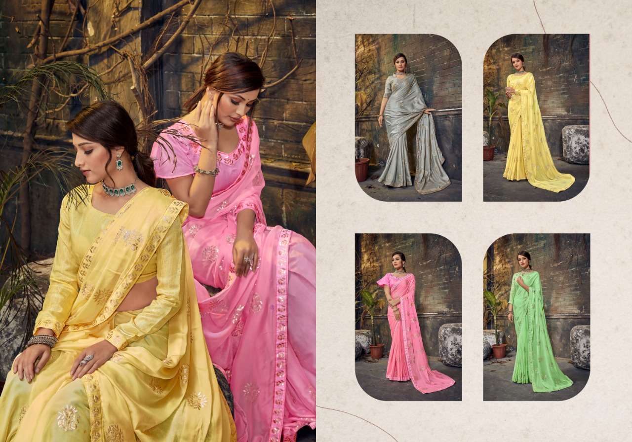 SAVERA SEQUENCE BY YADU NANDAN FASHION 01 TO 04 SERIES INDIAN TRADITIONAL WEAR COLLECTION BEAUTIFUL STYLISH FANCY COLORFUL PARTY WEAR & OCCASIONAL WEAR RANGOLI SILK SAREES AT WHOLESALE PRICE