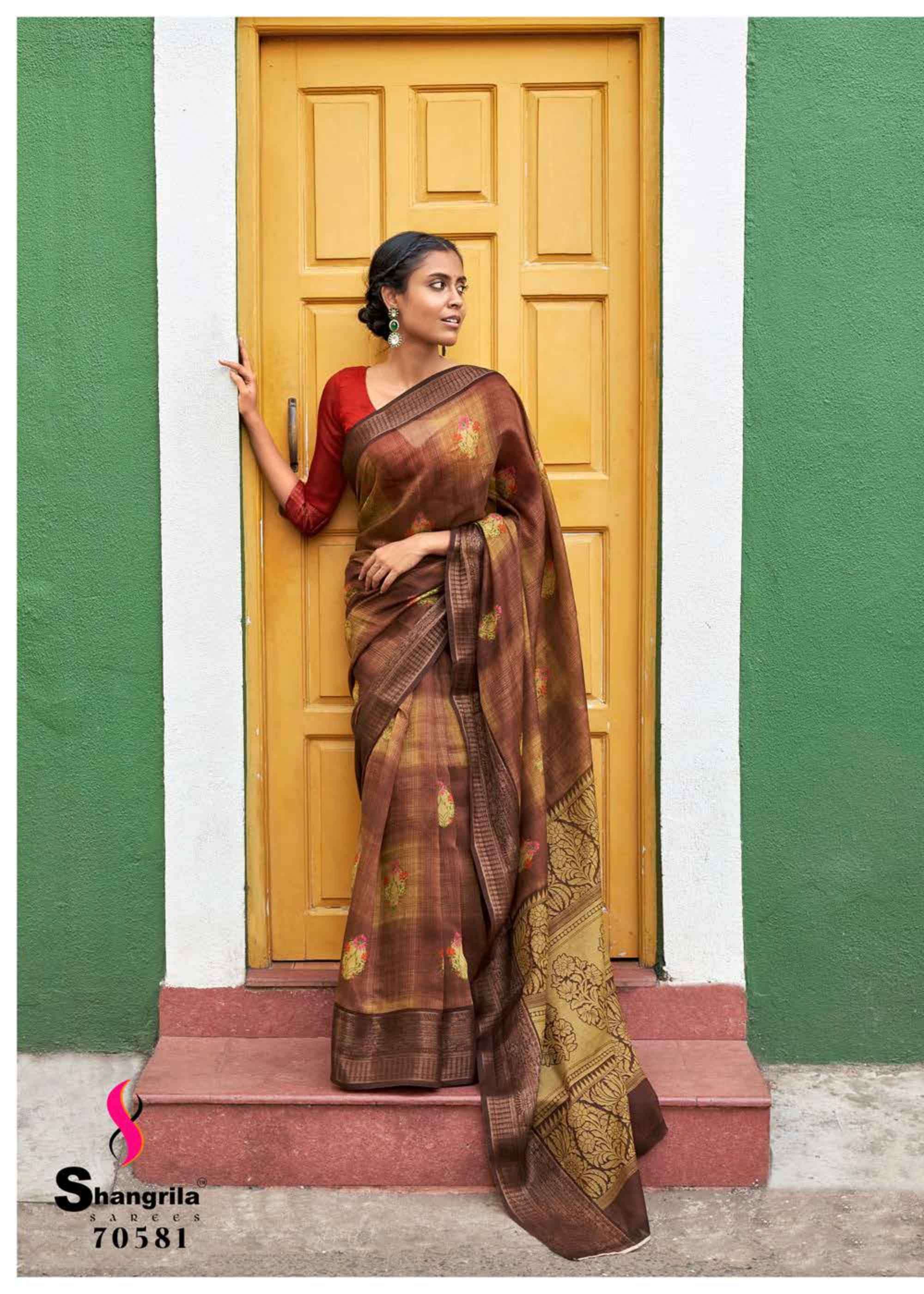 MUGDHA COTTON VOL-2 BY SHANGRILA 70571 TO 70582 SERIES INDIAN TRADITIONAL WEAR COLLECTION BEAUTIFUL STYLISH FANCY COLORFUL PARTY WEAR & OCCASIONAL WEAR COTTON PRINT SAREES AT WHOLESALE PRICE