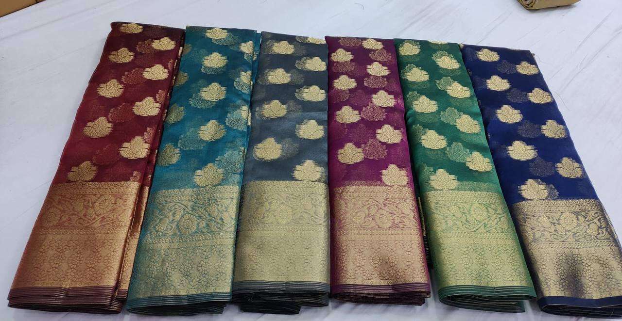 KARARA SILK BY SHREE MATARAM 01 TO 15 SERIES INDIAN TRADITIONAL WEAR COLLECTION BEAUTIFUL STYLISH FANCY COLORFUL PARTY WEAR & OCCASIONAL WEAR ORGANZA SILK SAREES AT WHOLESALE PRICE
