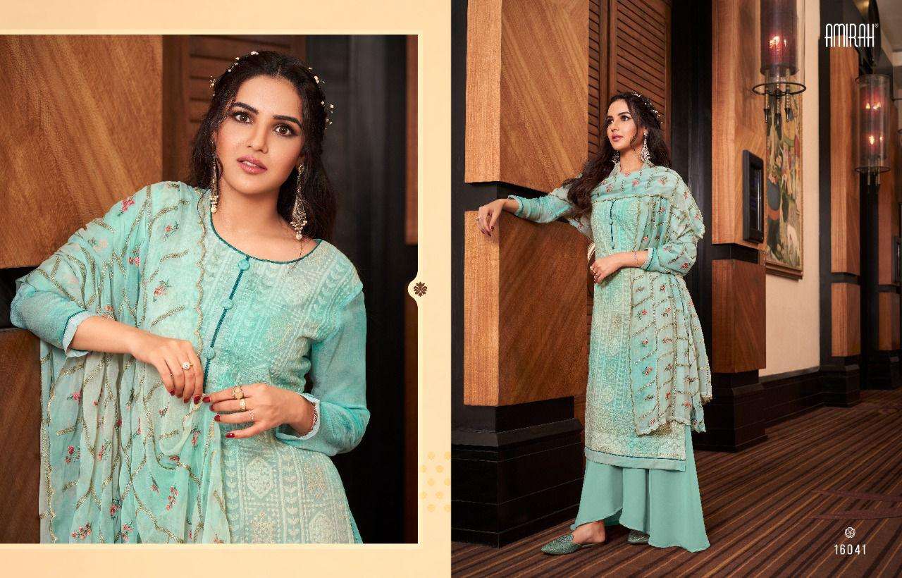 JANNAT BY AMIRAH 16041 TO 16046 SERIES BEAUTIFUL STYLISH SUITS FANCY COLORFUL CASUAL WEAR & ETHNIC WEAR & READY TO WEAR REAL GEORGETTE DRESSES AT WHOLESALE PRICE