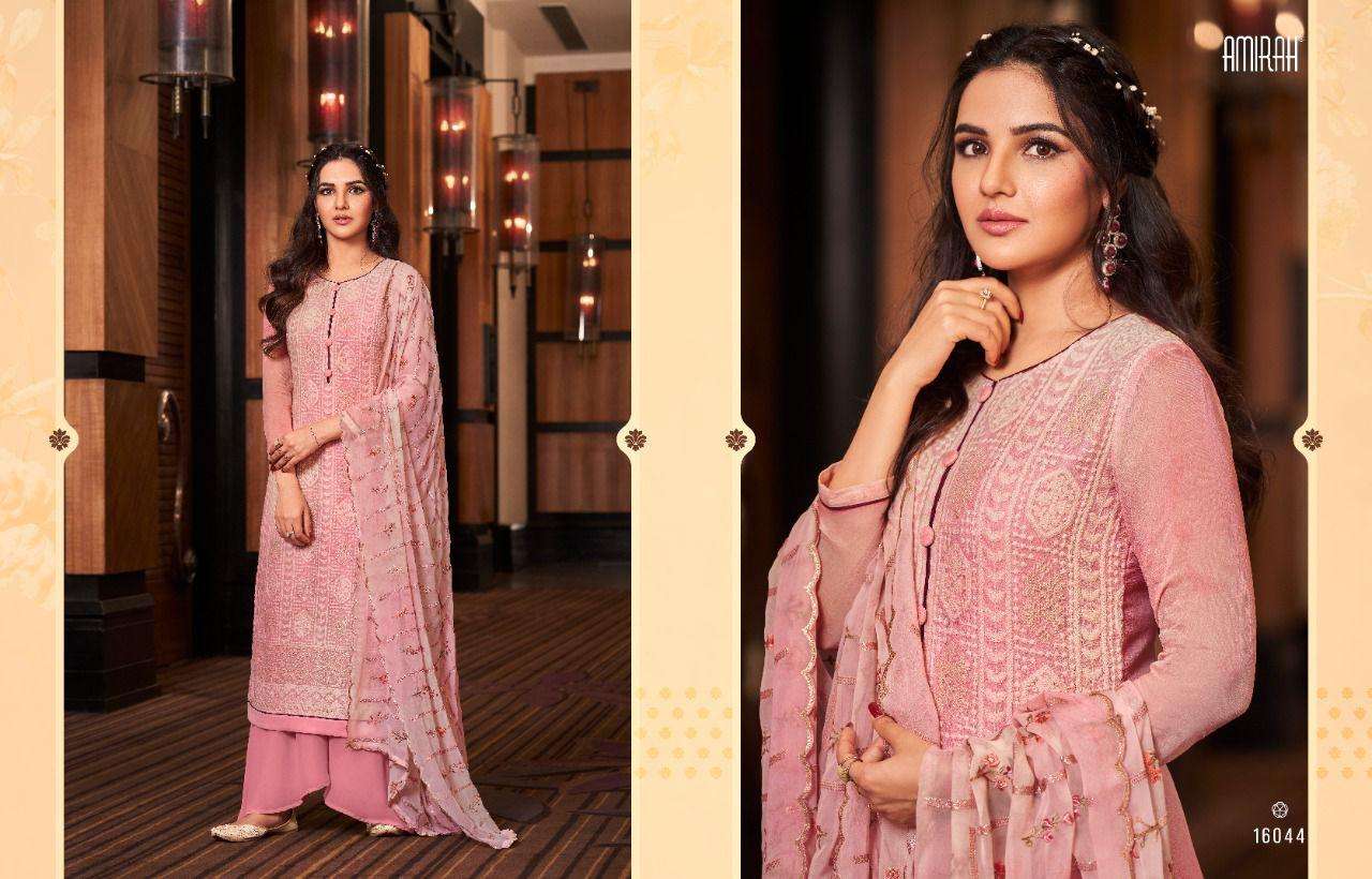 JANNAT BY AMIRAH 16041 TO 16046 SERIES BEAUTIFUL STYLISH SUITS FANCY COLORFUL CASUAL WEAR & ETHNIC WEAR & READY TO WEAR REAL GEORGETTE DRESSES AT WHOLESALE PRICE
