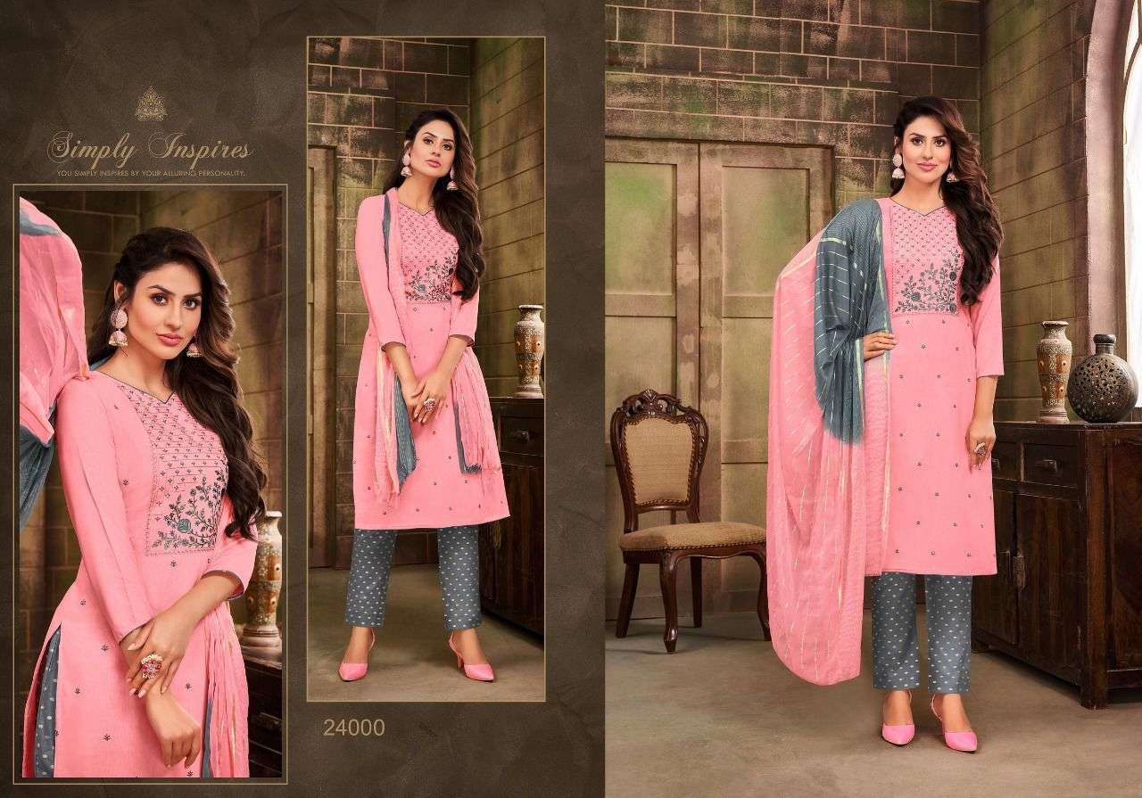THAAR BY KAPIL TRENDZ 24000 TO 24007 SERIES BEAUTIFUL SUITS COLORFUL STYLISH FANCY CASUAL WEAR & ETHNIC WEAR RAYON DRESSES AT WHOLESALE PRICE