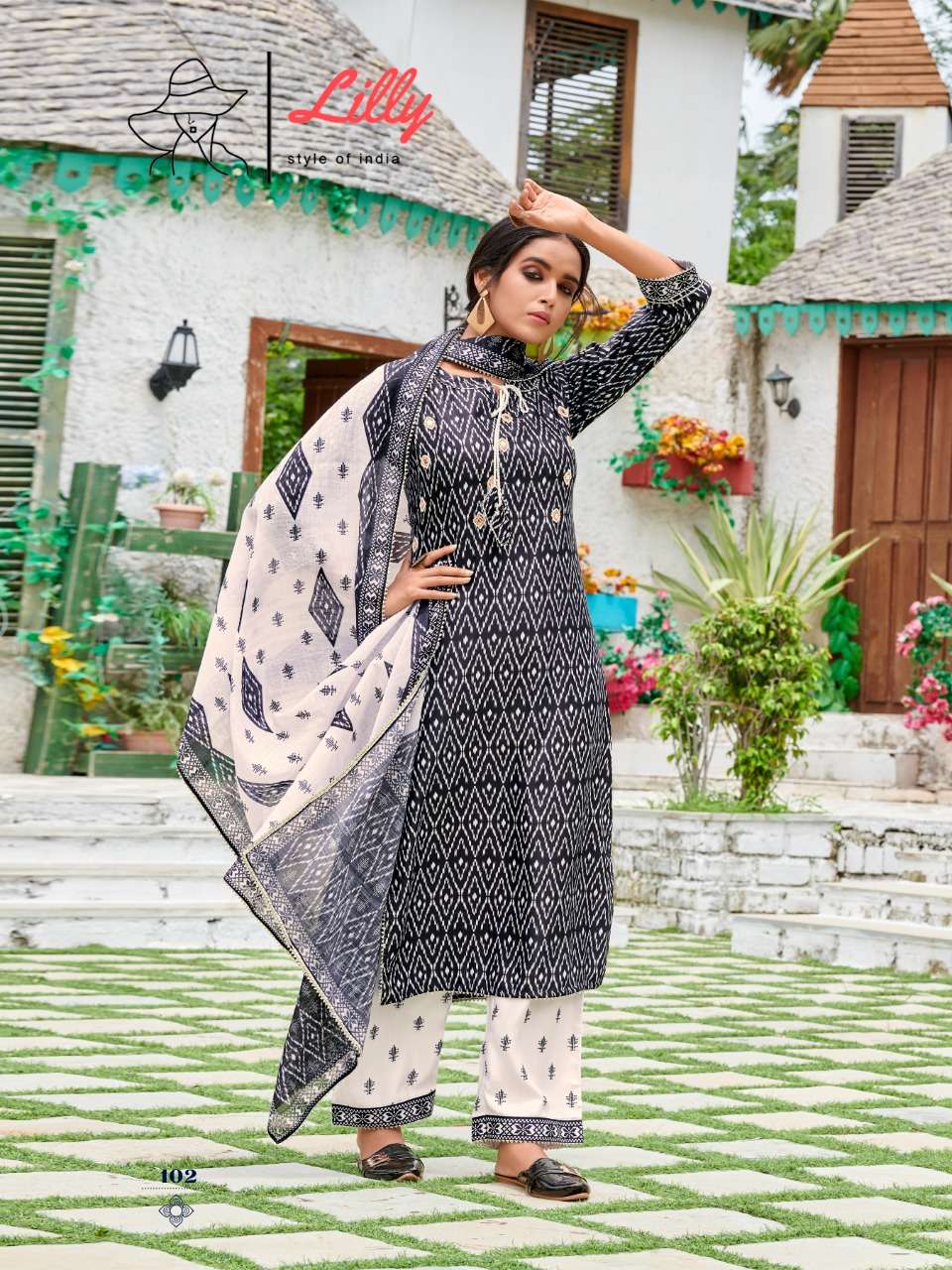SAKIRA NX BY LILLY 101 TO 105 SERIES BEAUTIFUL SUITS COLORFUL STYLISH FANCY CASUAL WEAR & ETHNIC WEAR LINEN COTTON PRINT DRESSES AT WHOLESALE PRICE