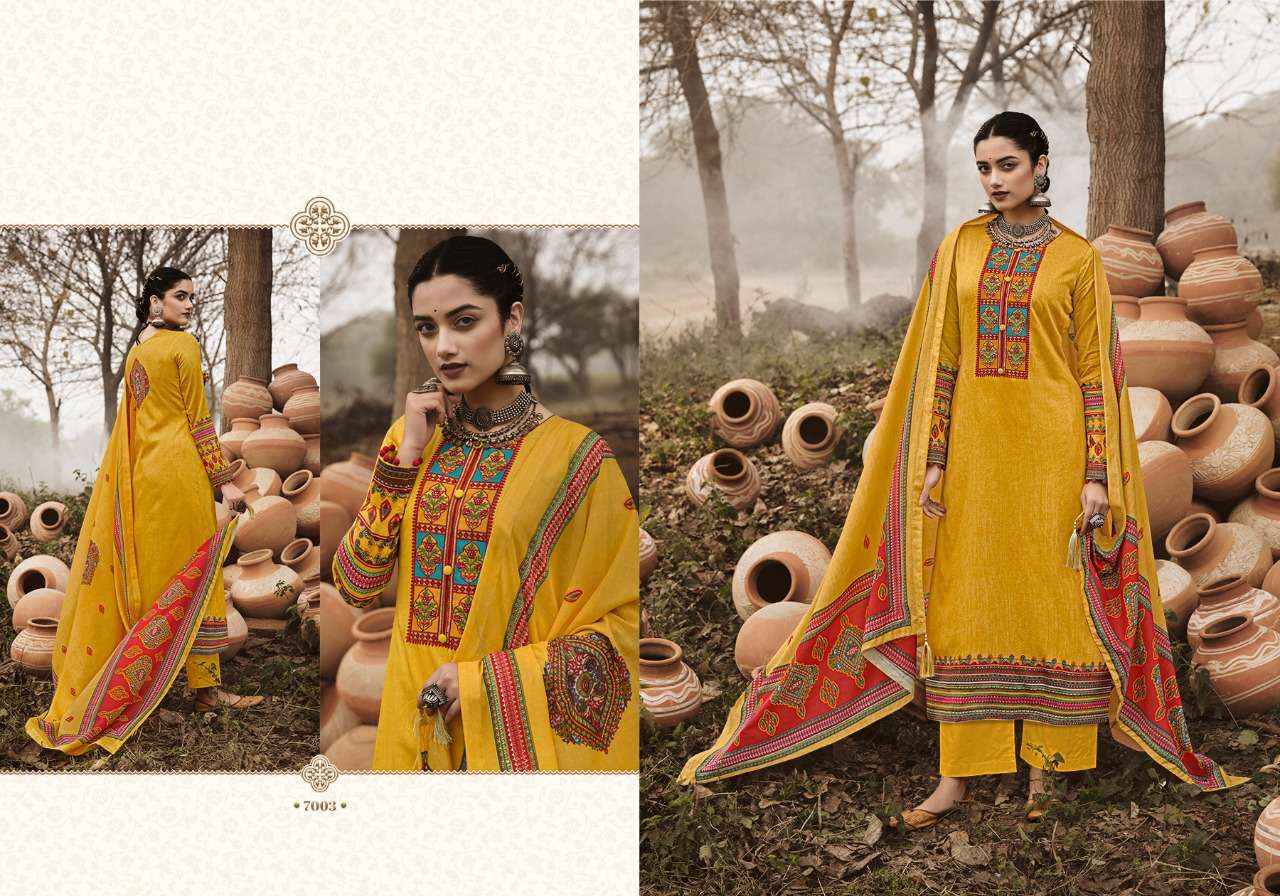 SABHYATA BY HERMITAGE 7001 TO 7008 SERIES BEAUTIFUL STYLISH SUITS FANCY COLORFUL CASUAL WEAR & ETHNIC WEAR & READY TO WEAR PURE JAM SATIN PRINTED DRESSES AT WHOLESALE PRICE