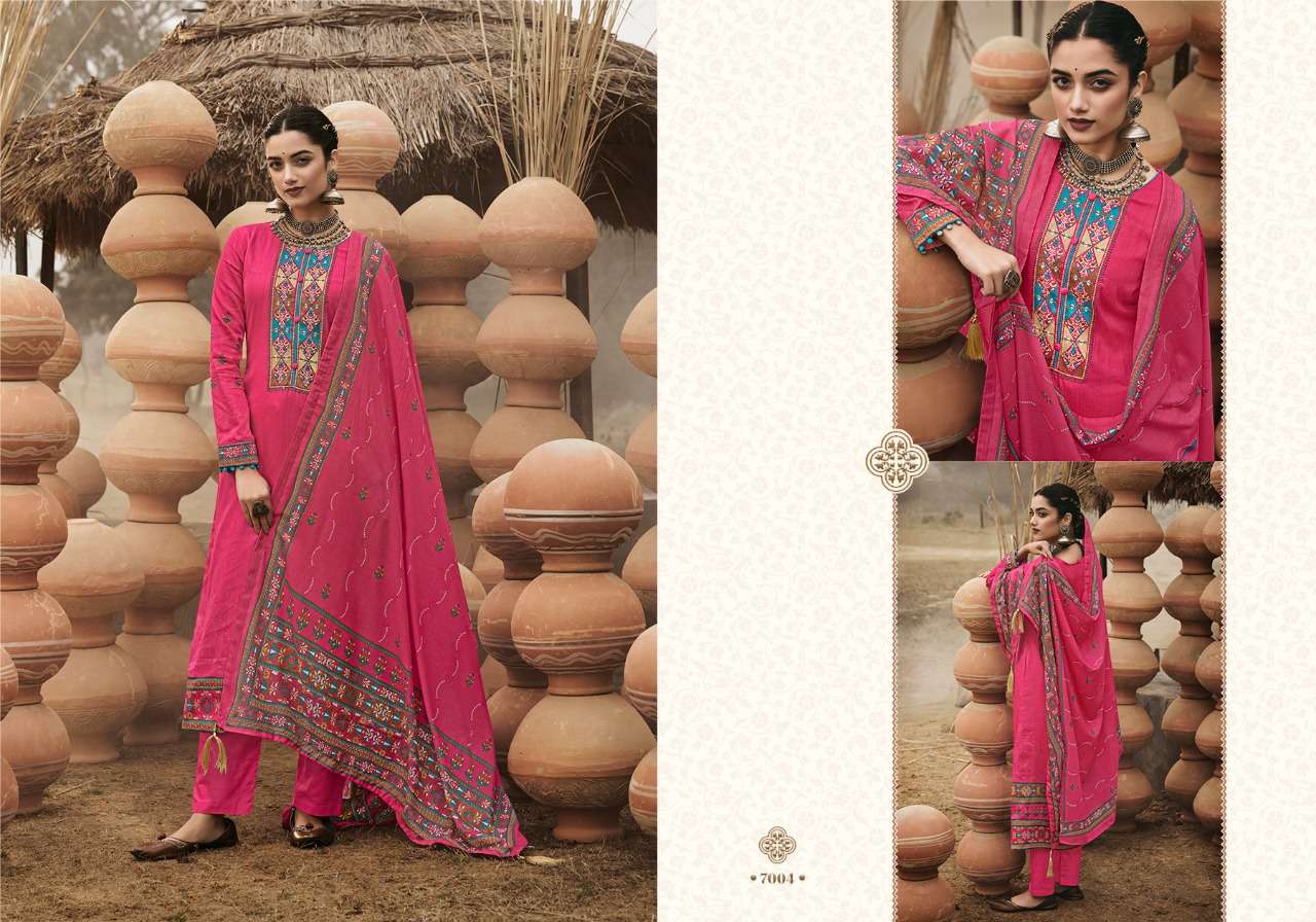 SABHYATA BY HERMITAGE 7001 TO 7008 SERIES BEAUTIFUL STYLISH SUITS FANCY COLORFUL CASUAL WEAR & ETHNIC WEAR & READY TO WEAR PURE JAM SATIN PRINTED DRESSES AT WHOLESALE PRICE