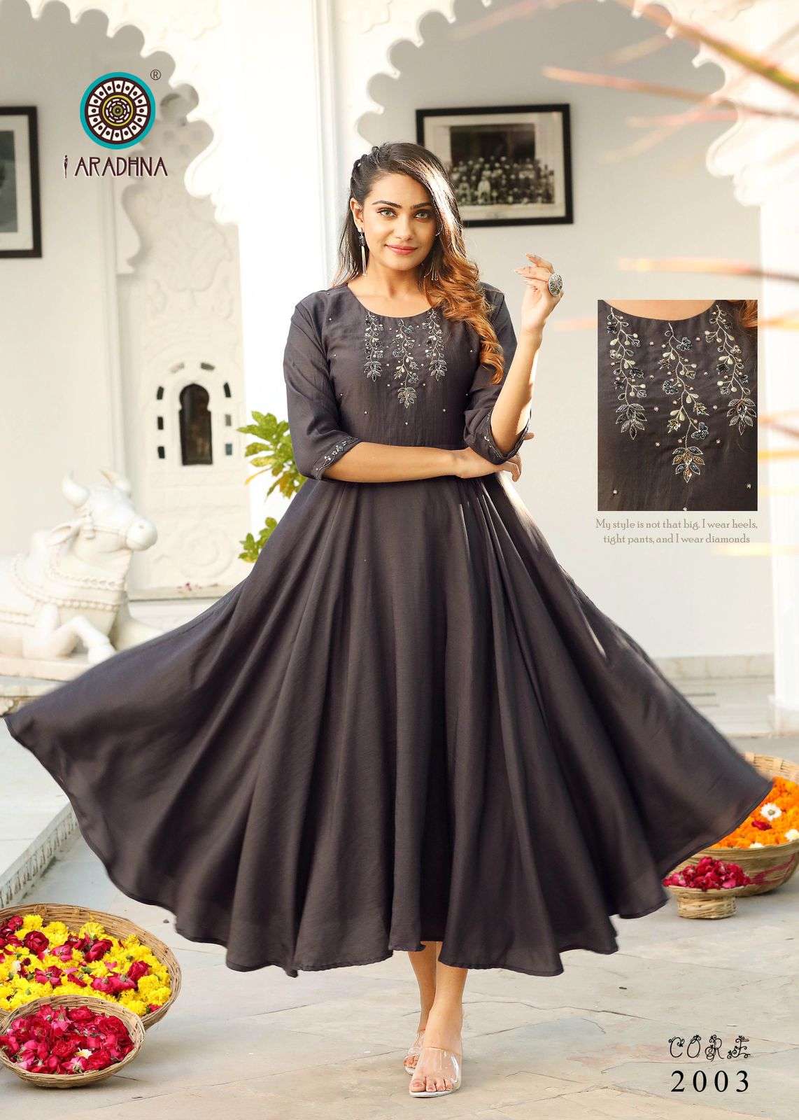 FASHION CORE VOL-2 BY ARADHNA FASHION 2001 TO 2006 SERIES BEAUTIFUL STYLISH FANCY COLORFUL CASUAL WEAR & ETHNIC WEAR COTTON SILK WITH WORK GOWNS AT WHOLESALE PRICE