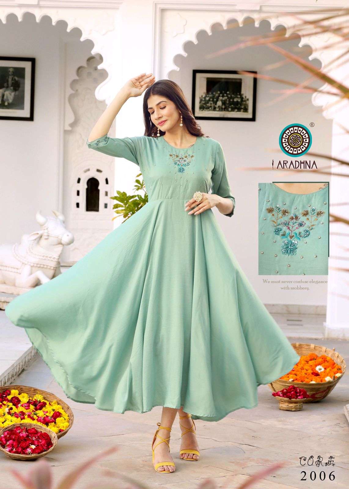 FASHION CORE VOL-2 BY ARADHNA FASHION 2001 TO 2006 SERIES BEAUTIFUL STYLISH FANCY COLORFUL CASUAL WEAR & ETHNIC WEAR COTTON SILK WITH WORK GOWNS AT WHOLESALE PRICE
