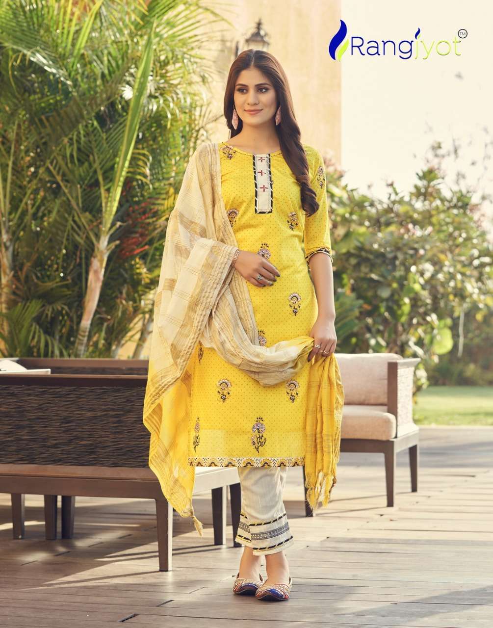 SAHELI BY RANGJYOT FASHION 101 TO 108 SERIES BEAUTIFUL SUITS COLORFUL STYLISH FANCY CASUAL WEAR & ETHNIC WEAR CHANDERI PRINT DRESSES AT WHOLESALE PRICE