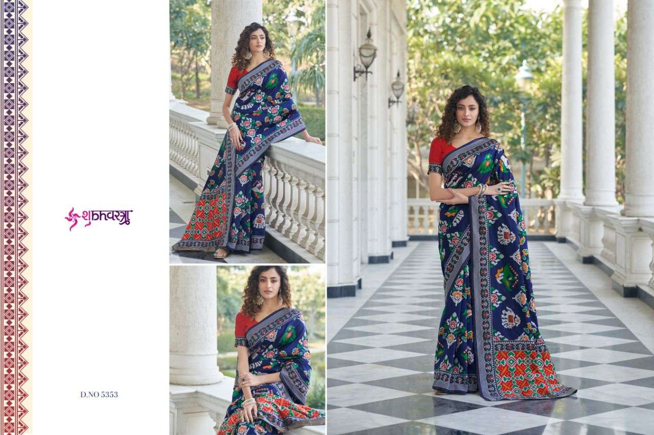 Patola Vol-6 By Shubhkala 5351 To 5354 Series Indian Traditional Wear Collection Beautiful Stylish Fancy Colorful Party Wear & Occasional Wear Patola Silk Sarees At Wholesale Price