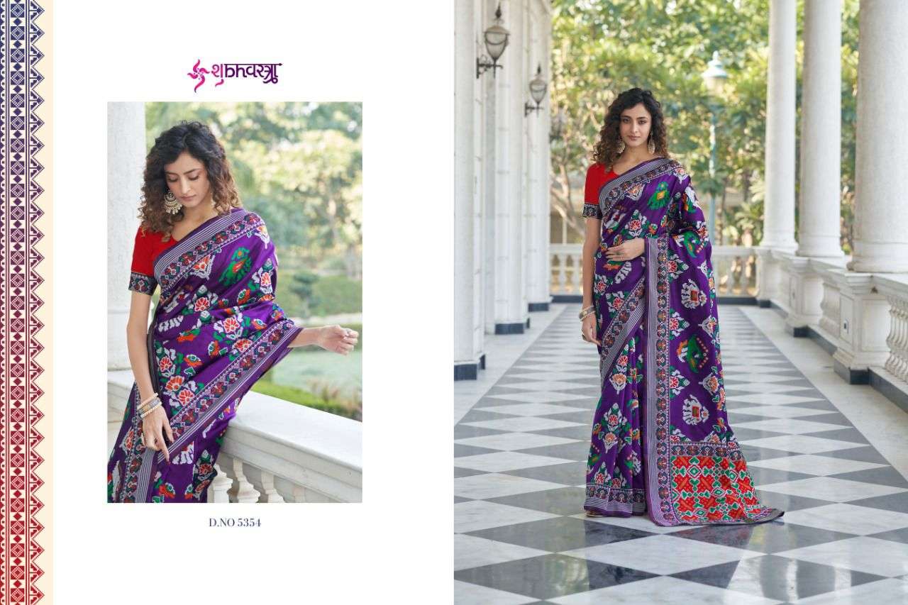 Patola Vol-6 By Shubhkala 5351 To 5354 Series Indian Traditional Wear Collection Beautiful Stylish Fancy Colorful Party Wear & Occasional Wear Patola Silk Sarees At Wholesale Price