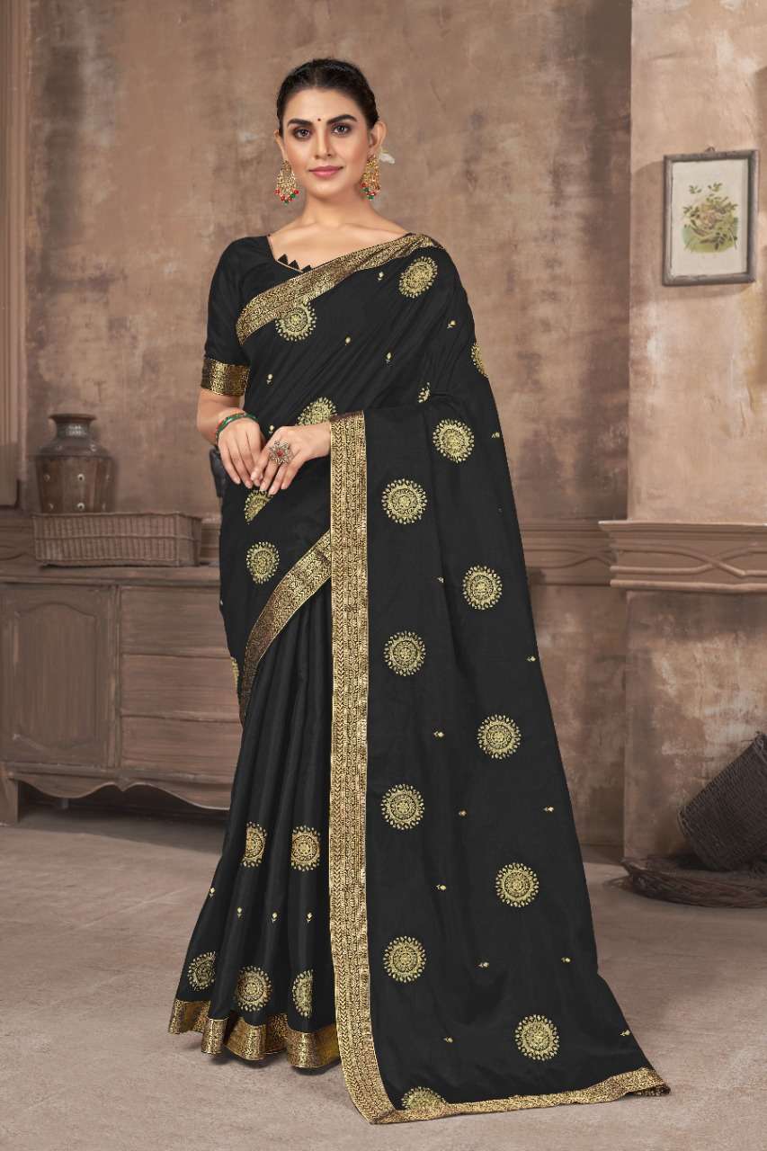 ST-1337 SERIES BY FASHID WHOLESALE 1337 TO 1341 SERIES INDIAN TRADITIONAL WEAR COLLECTION BEAUTIFUL STYLISH FANCY COLORFUL PARTY WEAR & OCCASIONAL WEAR VICHITRA SILK SAREES AT WHOLESALE PRICE
