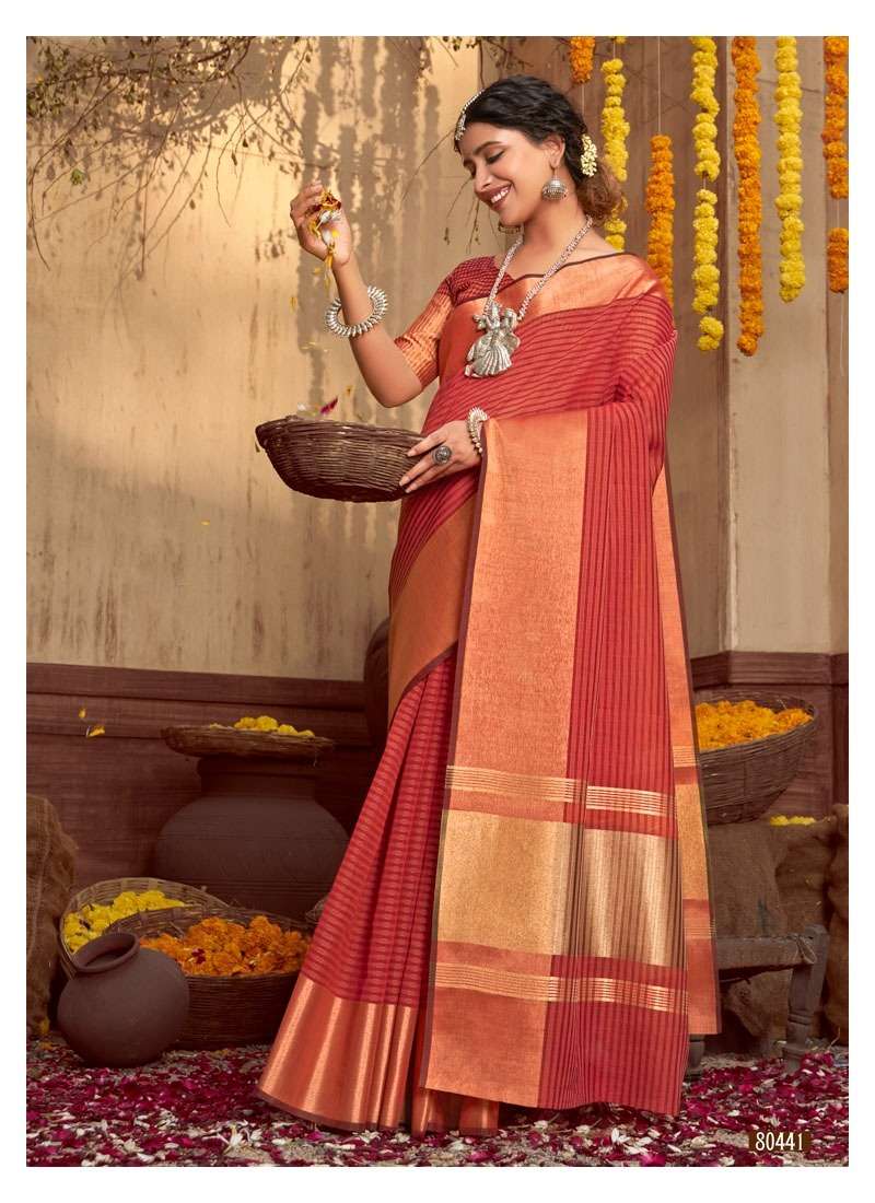 DIVYANJALI SILK BY LIFESTYLE 80441 TO 80446 SERIES INDIAN TRADITIONAL WEAR COLLECTION BEAUTIFUL STYLISH FANCY COLORFUL PARTY WEAR & OCCASIONAL WEAR COTTON SAREES AT WHOLESALE PRICE