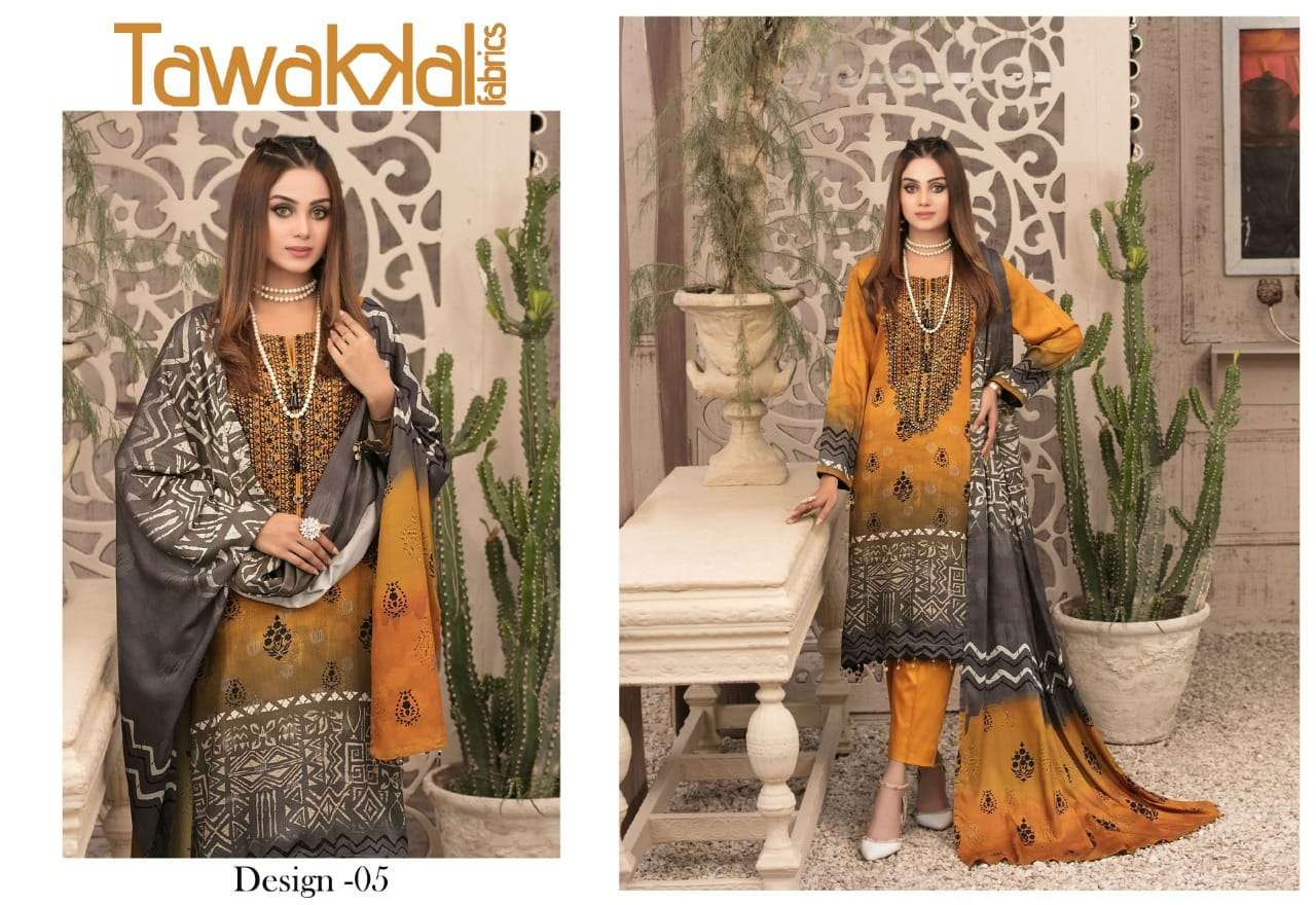 PARIZAAD BY TAWAKKAL FAB 1001 TO 1010 SERIES INDIAN TRADITIONAL WEAR COLLECTION BEAUTIFUL STYLISH FANCY COLORFUL PARTY WEAR & OCCASIONAL WEAR PURE COTTON PRINT DRESSES AT WHOLESALE PRICE