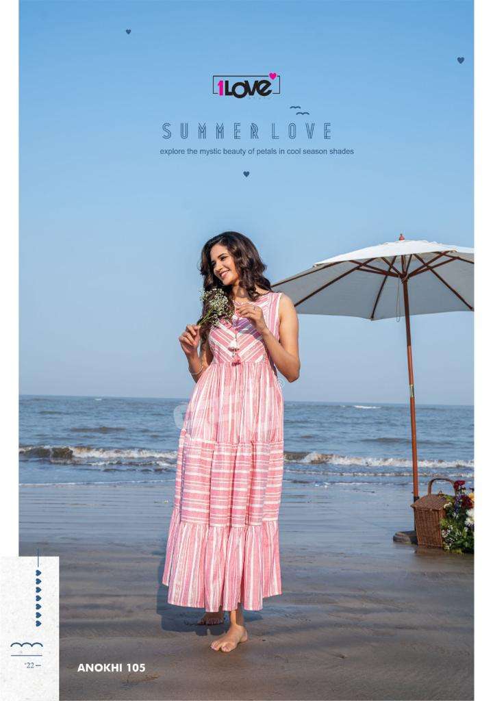 ANOKHI SUMMER LOVE BY 1 LOVE 101 TO 106 SERIES BEAUTIFUL SUITS COLORFUL STYLISH FANCY CASUAL WEAR & ETHNIC WEAR COTTON RAYON DRESSES AT WHOLESALE PRICE