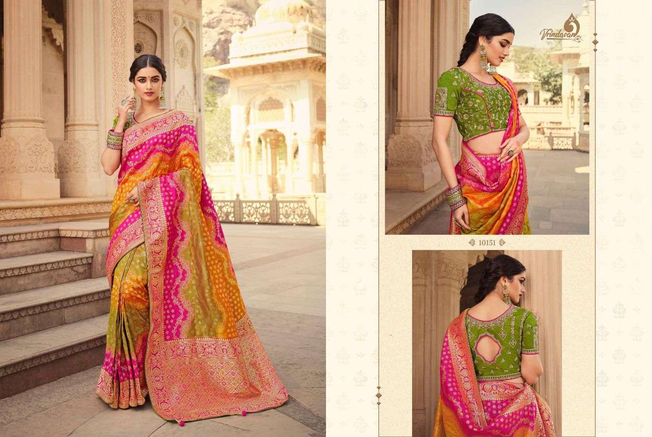 Vrindavan Vol-23 By Vrindavan 10151 To 10165 Series Indian Traditional Wear Collection Beautiful Stylish Fancy Colorful Party Wear & Occasional Wear Silk Sarees At Wholesale Price