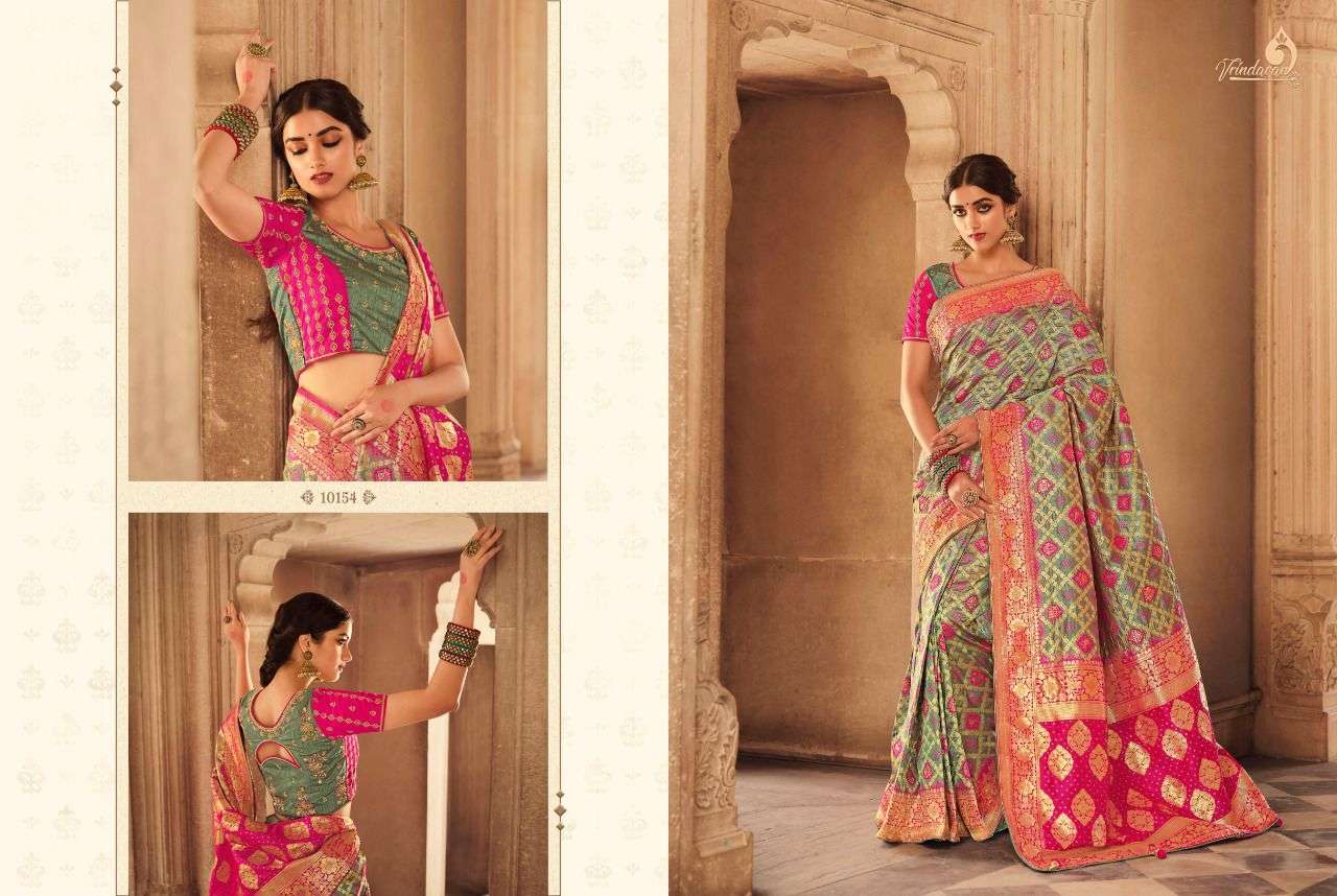 Vrindavan Vol-23 By Vrindavan 10151 To 10165 Series Indian Traditional Wear Collection Beautiful Stylish Fancy Colorful Party Wear & Occasional Wear Silk Sarees At Wholesale Price