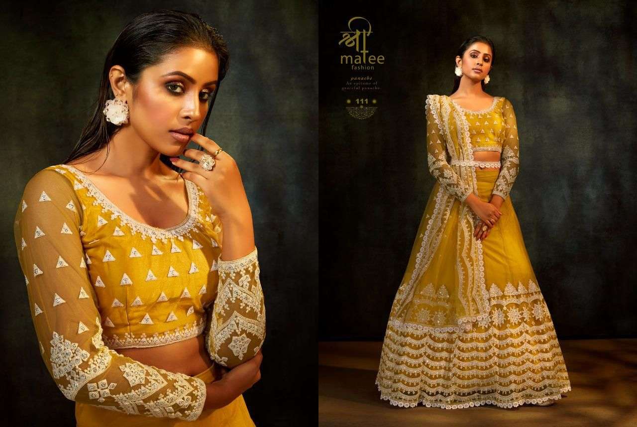 BREEZE BY SHREE MATEE FASHION 109 TO 112 SERIES DESIGNER BEAUTIFUL NAVRATRI COLLECTION OCCASIONAL WEAR & PARTY WEAR FAUX GEORGETTE/SATIN/BUTTERFLY NET LEHENGAS AT WHOLESALE PRICE