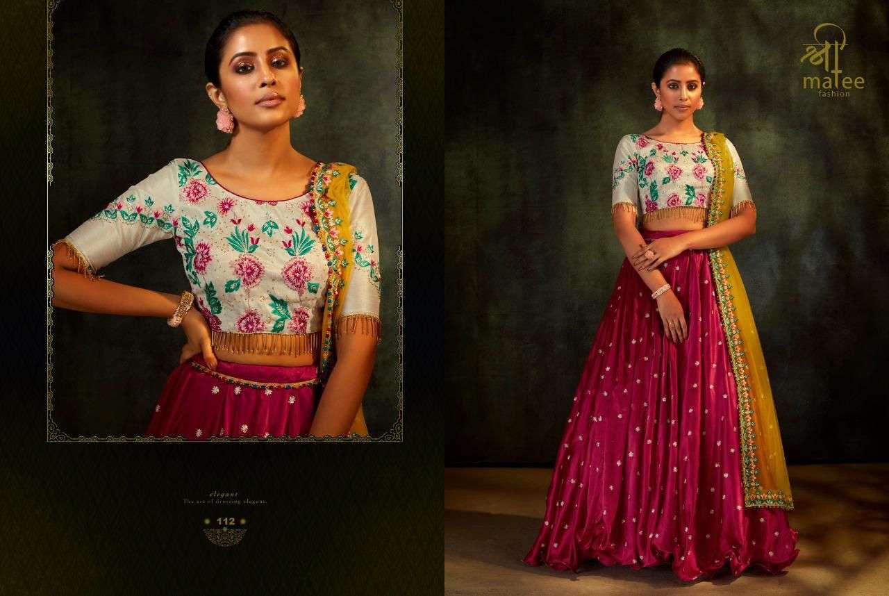 BREEZE BY SHREE MATEE FASHION 109 TO 112 SERIES DESIGNER BEAUTIFUL NAVRATRI COLLECTION OCCASIONAL WEAR & PARTY WEAR FAUX GEORGETTE/SATIN/BUTTERFLY NET LEHENGAS AT WHOLESALE PRICE