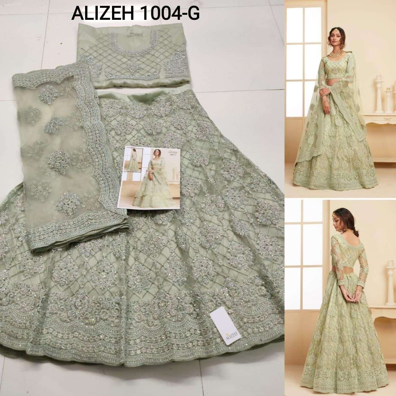 ALIZEH HIT DESIGN 1004-G BY ALIZEH DESIGNER BEAUTIFUL NAVRATRI COLLECTION OCCASIONAL WEAR & PARTY WEAR FANCY LEHENGAS AT WHOLESALE PRICE
