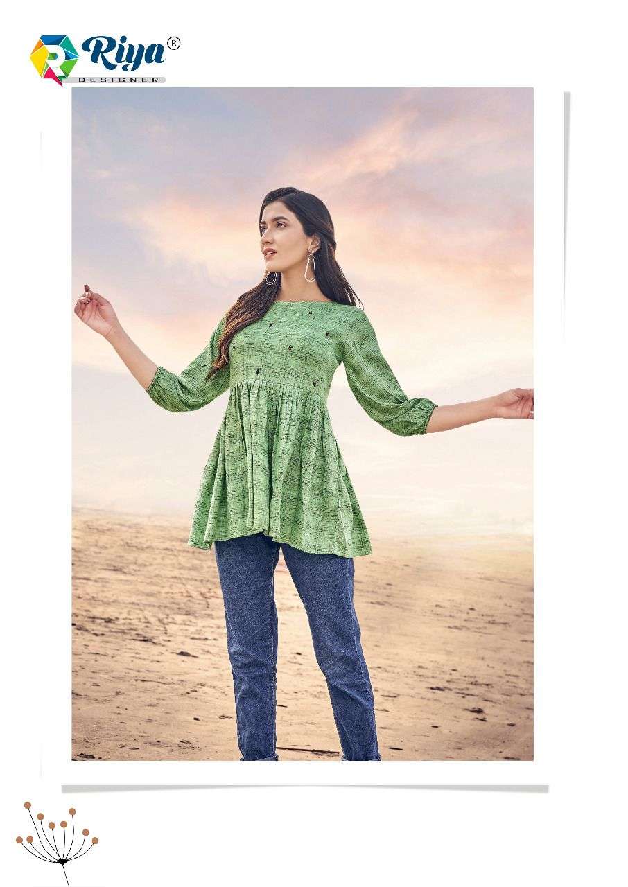 CRUZE BY RIYA DESIGNER 001 TO 008 SERIES BEAUTIFUL STYLISH FANCY COLORFUL CASUAL WEAR & ETHNIC WEAR FANCY EMBROIDERED TOPS AT WHOLESALE PRICE