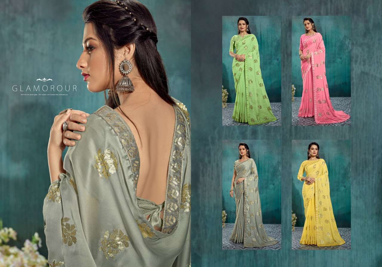 ALANKRITA SEQUENCE BY YADU NANDAN FASHION 01 TO 04 SERIES INDIAN TRADITIONAL WEAR COLLECTION BEAUTIFUL STYLISH FANCY COLORFUL PARTY WEAR & OCCASIONAL WEAR SILK EMBROIDERED SAREES AT WHOLESALE PRICE