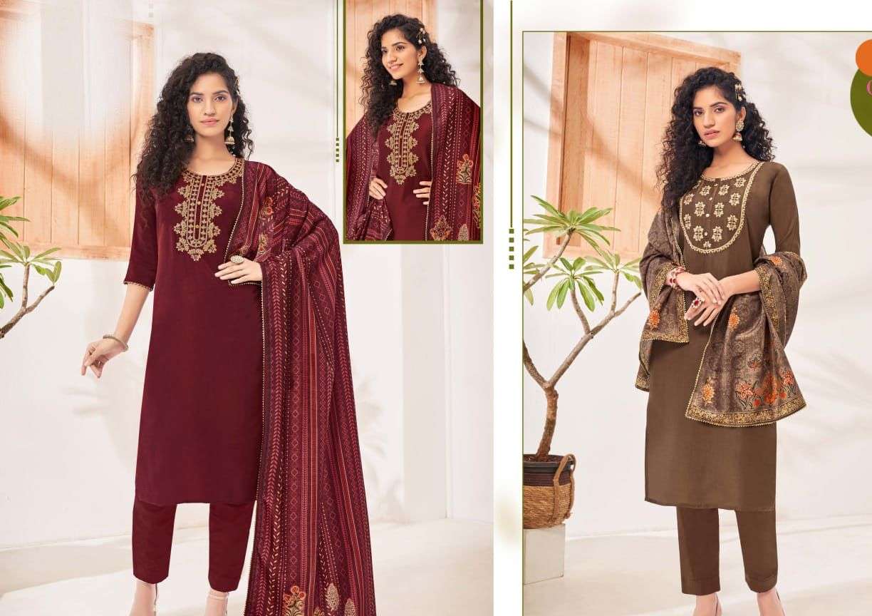 MEGHA BY BEAUTY QUEEN 1001 TO 1007 SERIES BEAUTIFUL SUITS COLORFUL STYLISH FANCY CASUAL WEAR & ETHNIC WEAR HEAVY MUSLIN DRESSES AT WHOLESALE PRICE