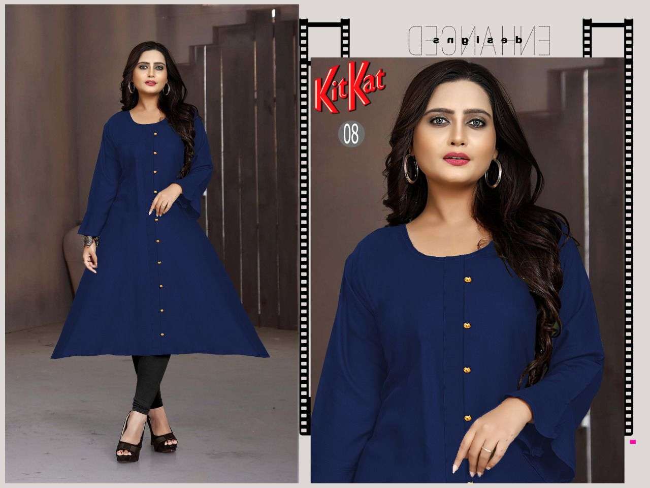 KITKAT BY AAGYA 01 TO 08 SERIES DESIGNER STYLISH FANCY COLORFUL BEAUTIFUL PARTY WEAR & ETHNIC WEAR COLLECTION RAYON KURTIS AT WHOLESALE PRICE