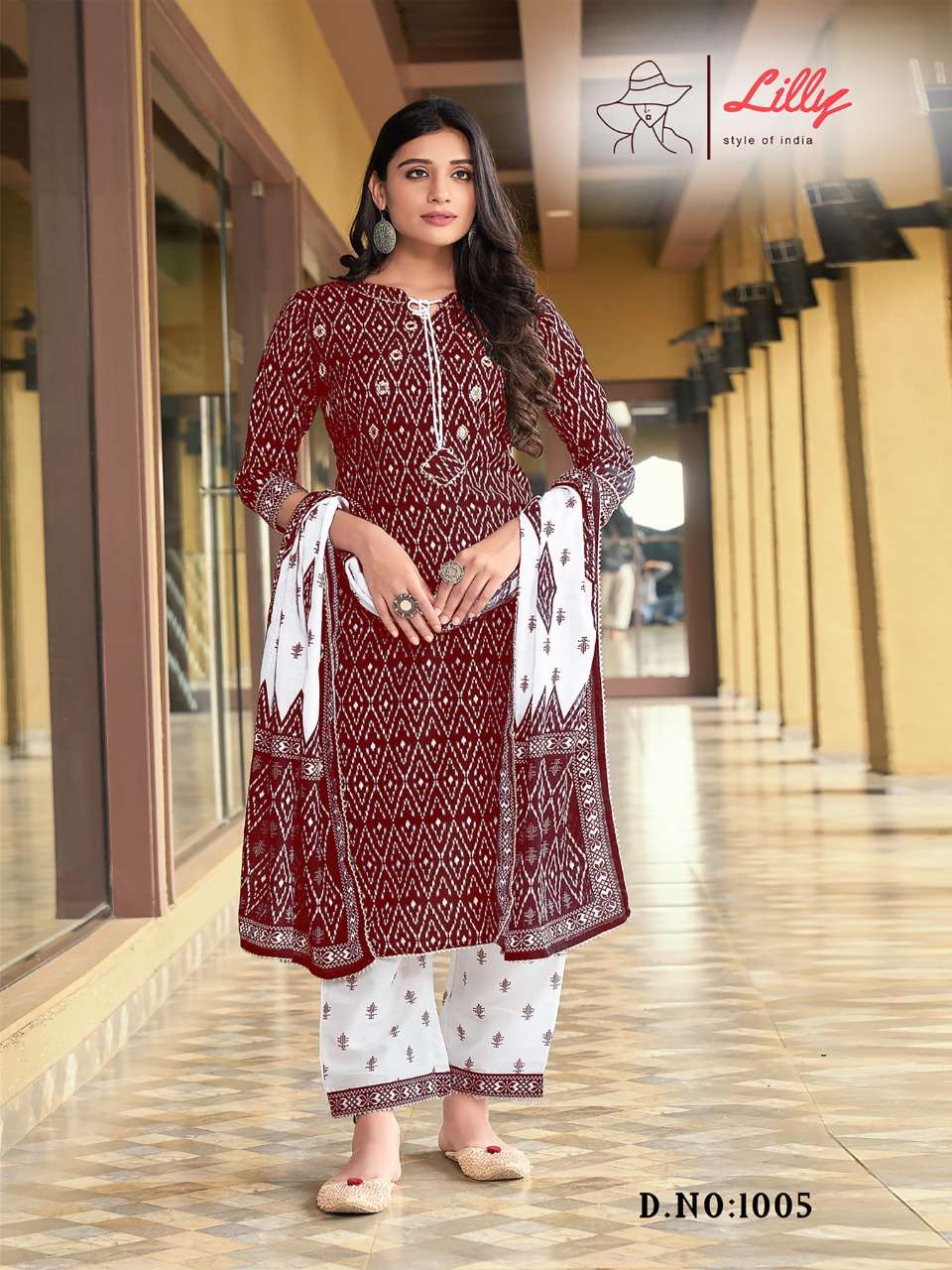 THE KASHMIR FILES BY LILLY 1001 TO 1005 SERIES BEAUTIFUL SUITS COLORFUL STYLISH FANCY CASUAL WEAR & ETHNIC WEAR LINEN SLUB COTTON PRINT DRESSES AT WHOLESALE PRICE