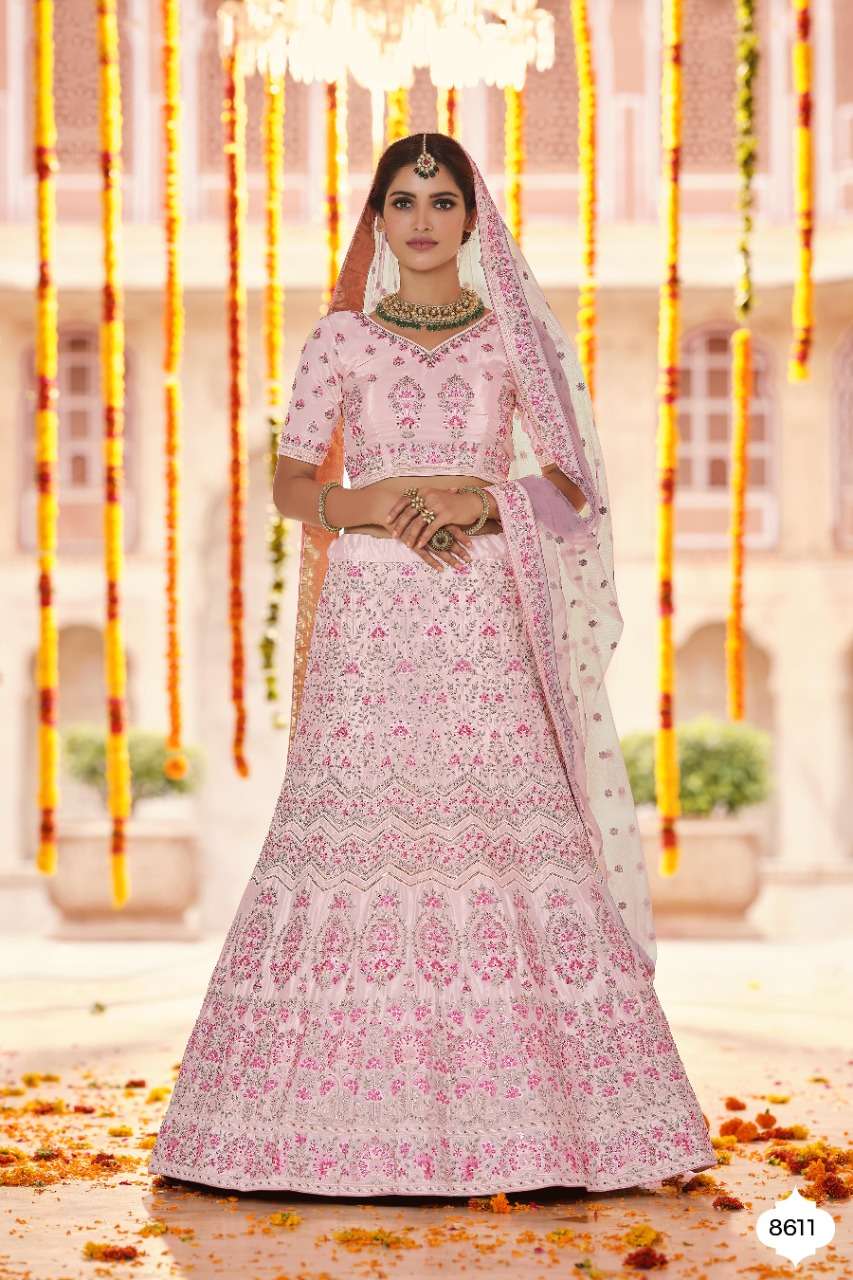 ARYA VOL-23 BY ARYA DESIGNS 8605 TO 8613 SERIES DESIGNER BEAUTIFUL WEDDING COLLECTION OCCASIONAL WEAR & PARTY WEAR GEORGETTE/ORGANZA/VELVET/CREPE LEHENGAS AT WHOLESALE PRICE