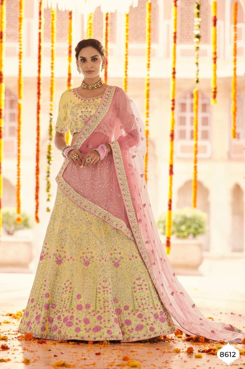 ARYA VOL-23 BY ARYA DESIGNS 8605 TO 8613 SERIES DESIGNER BEAUTIFUL WEDDING COLLECTION OCCASIONAL WEAR & PARTY WEAR GEORGETTE/ORGANZA/VELVET/CREPE LEHENGAS AT WHOLESALE PRICE