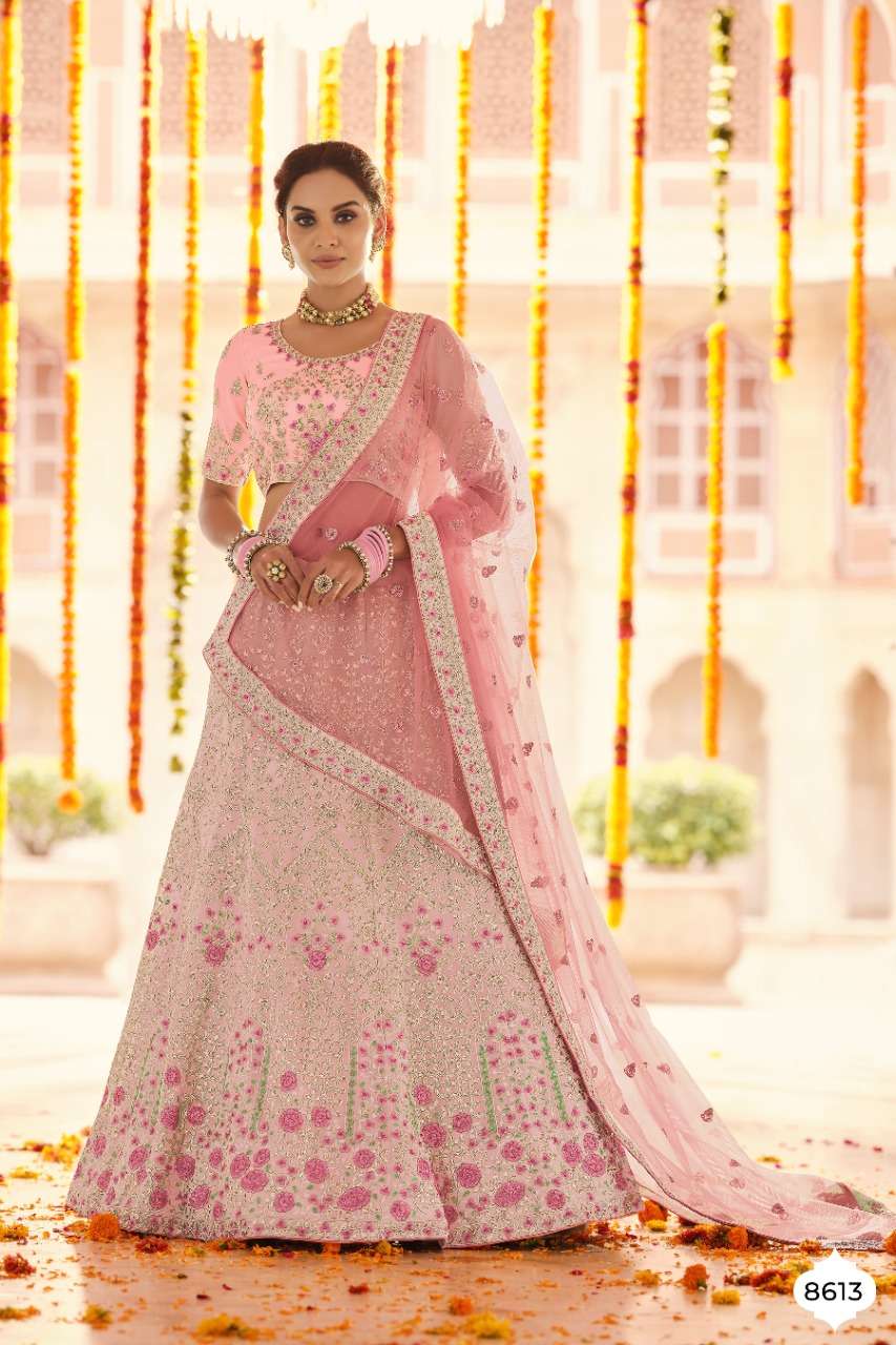 ARYA VOL-23 BY ARYA DESIGNS 8605 TO 8613 SERIES DESIGNER BEAUTIFUL WEDDING COLLECTION OCCASIONAL WEAR & PARTY WEAR GEORGETTE/ORGANZA/VELVET/CREPE LEHENGAS AT WHOLESALE PRICE