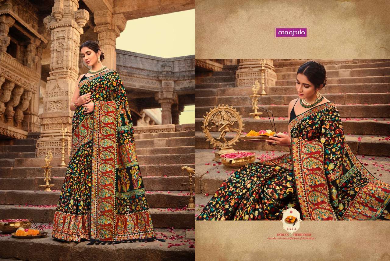 AARADHYA VOL-2 BY MANJULA INDIAN TRADITIONAL WEAR COLLECTION BEAUTIFUL STYLISH FANCY COLORFUL PARTY WEAR & OCCASIONAL WEAR SILK SAREES AT WHOLESALE PRICE