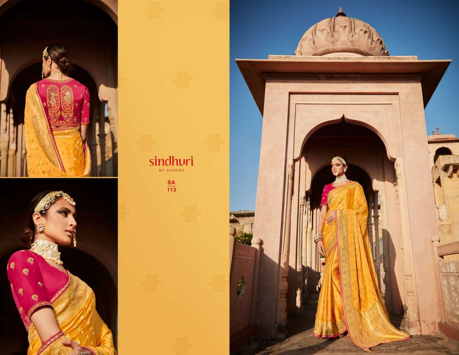 SINDHURI RAJKUMARI BY KIMORA FASHION 111 TO 119 SERIES INDIAN TRADITIONAL WEAR COLLECTION BEAUTIFUL STYLISH FANCY COLORFUL PARTY WEAR & OCCASIONAL WEAR SILK SAREES AT WHOLESALE PRICE