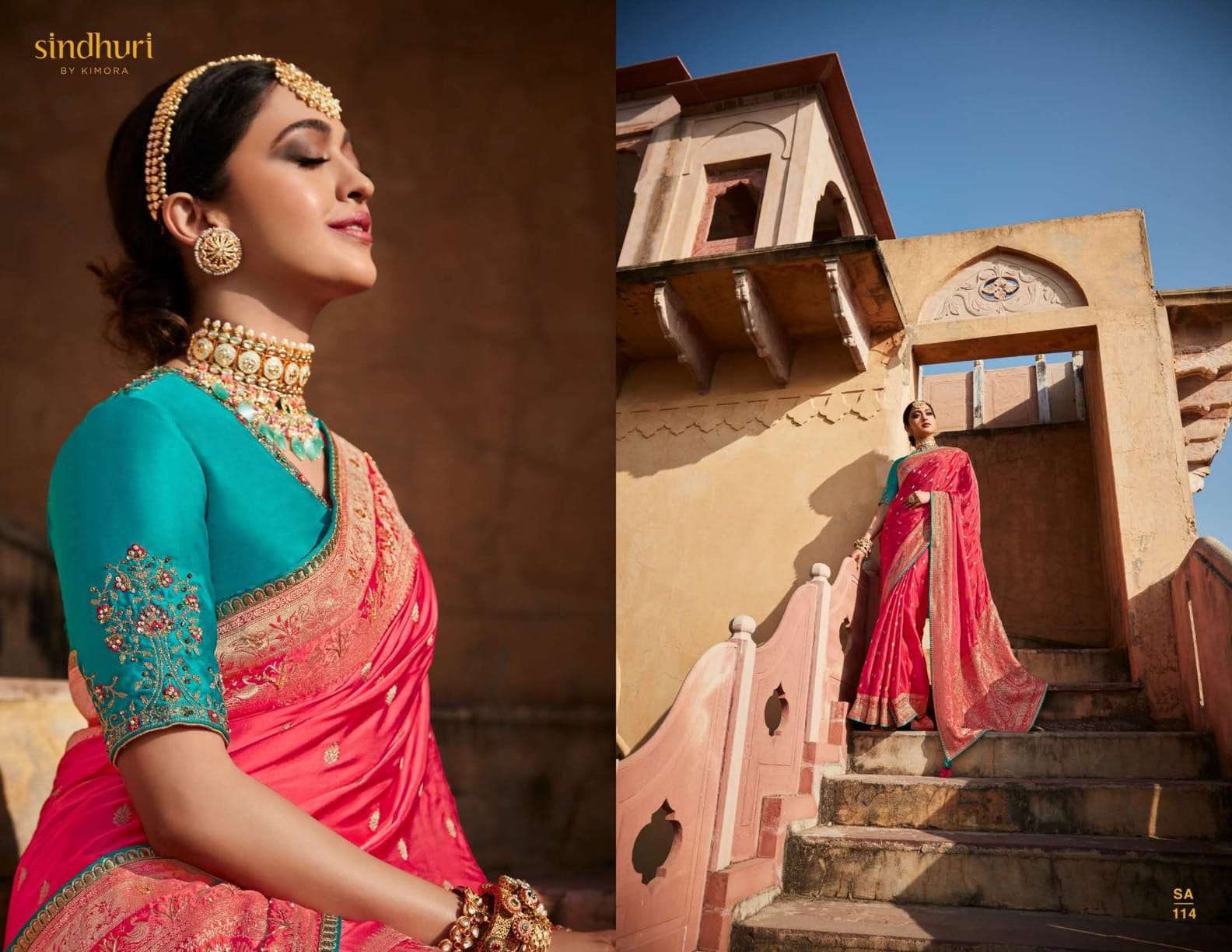 SINDHURI RAJKUMARI BY KIMORA FASHION 111 TO 119 SERIES INDIAN TRADITIONAL WEAR COLLECTION BEAUTIFUL STYLISH FANCY COLORFUL PARTY WEAR & OCCASIONAL WEAR SILK SAREES AT WHOLESALE PRICE