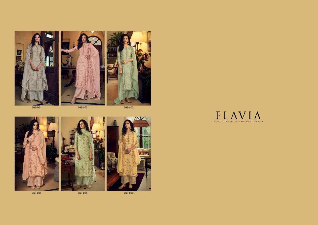 FLAVIA BY SARGAM PRINTS 269-001 TO 269-006 SERIES BEAUTIFUL SUITS COLORFUL STYLISH FANCY CASUAL WEAR & ETHNIC WEAR PURE COTTON SILK PRINT DRESSES AT WHOLESALE PRICE
