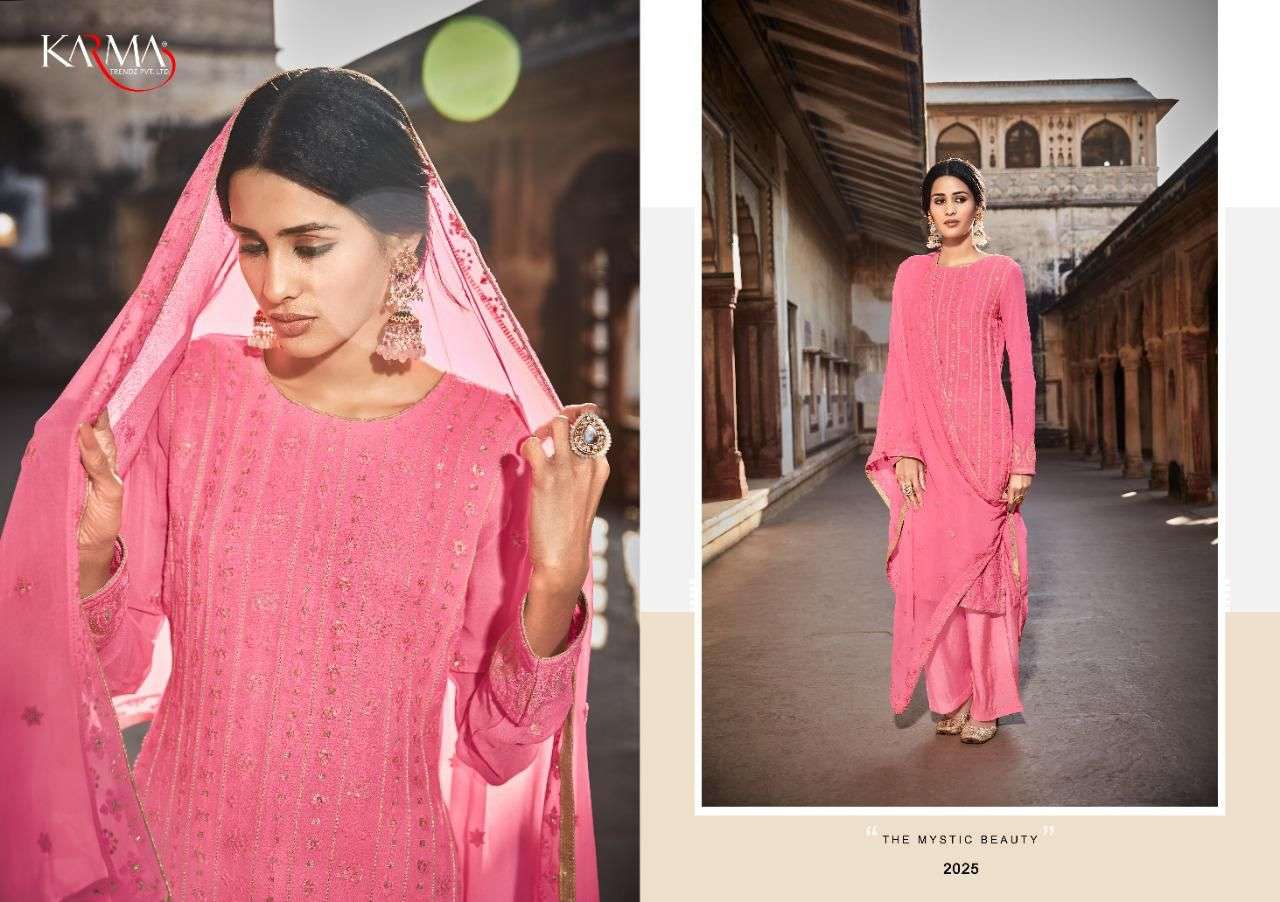 AMAIRA VOL-5 BY KARMA TRENDZ 2025 TO 2031 SERIES BEAUTIFUL STYLISH FANCY COLORFUL PARTY WEAR & ETHNIC WEAR PURE GEORGETTE EMBROIDERED DRESSES AT WHOLESALE PRICE