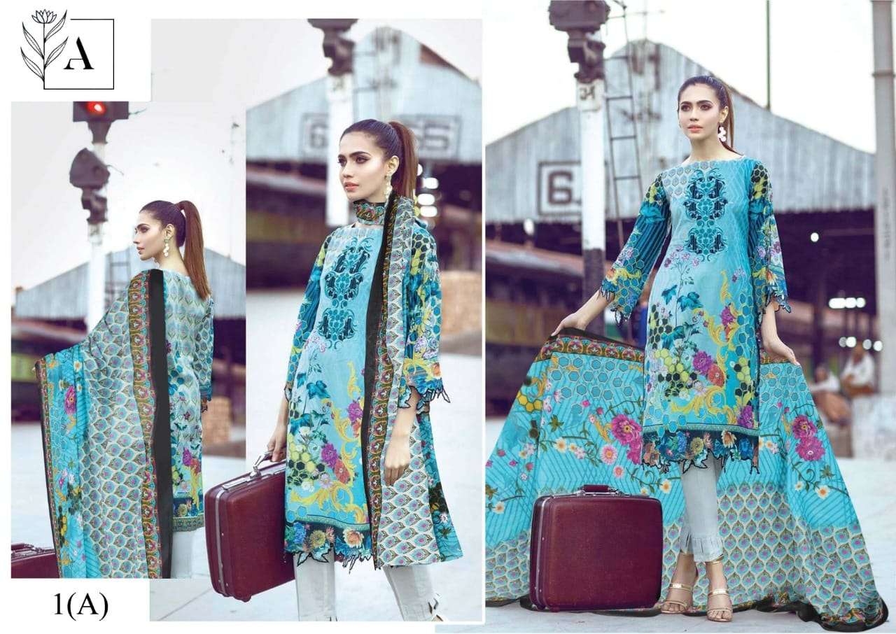 ALIZEH LAWN VOL.B BY FASHID WHOLESALE 1 TO 5 SERIES BEAUTIFUL SUITS COLORFUL STYLISH FANCY CASUAL WEAR & ETHNIC WEAR PURE LAWN DRESSES AT WHOLESALE PRICE