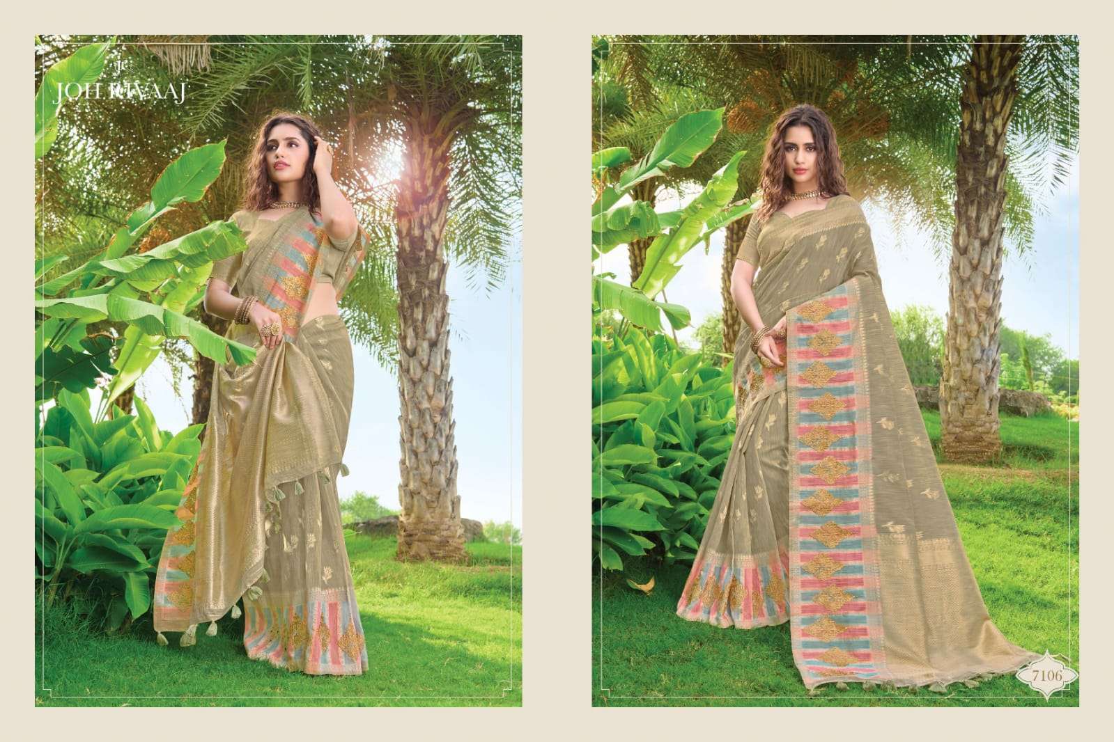 JANSI VOL-71 BY JOH RIVAAJ 7101 TO 7109 SERIES INDIAN TRADITIONAL WEAR COLLECTION BEAUTIFUL STYLISH FANCY COLORFUL PARTY WEAR & OCCASIONAL WEAR SILK WITH WORK SAREES AT WHOLESALE PRICE