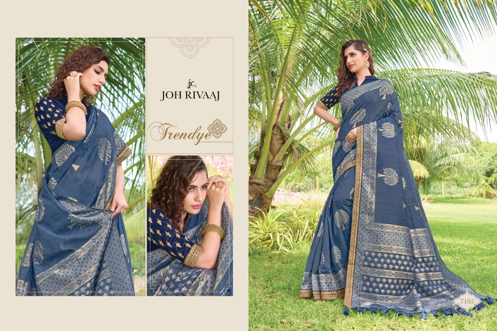 JANSI VOL-71 BY JOH RIVAAJ 7101 TO 7109 SERIES INDIAN TRADITIONAL WEAR COLLECTION BEAUTIFUL STYLISH FANCY COLORFUL PARTY WEAR & OCCASIONAL WEAR SILK WITH WORK SAREES AT WHOLESALE PRICE