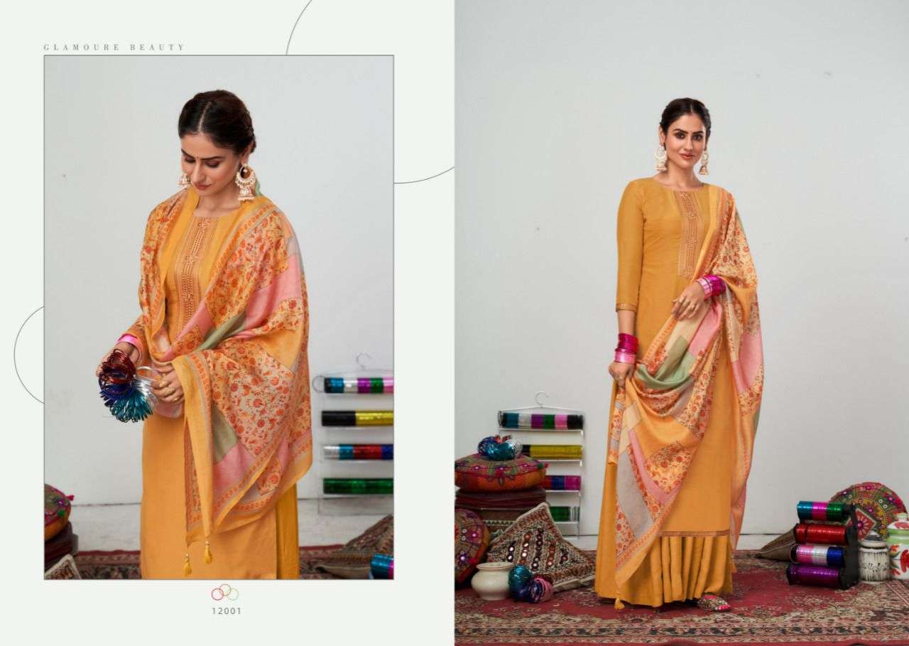 SAFIRA BY NISHANT FASHION 12001 TO 12006 SERIES BEAUTIFUL SUITS COLORFUL STYLISH FANCY CASUAL WEAR & ETHNIC WEAR PURE MUSLIN EMBROIDERED DRESSES AT WHOLESALE PRICE