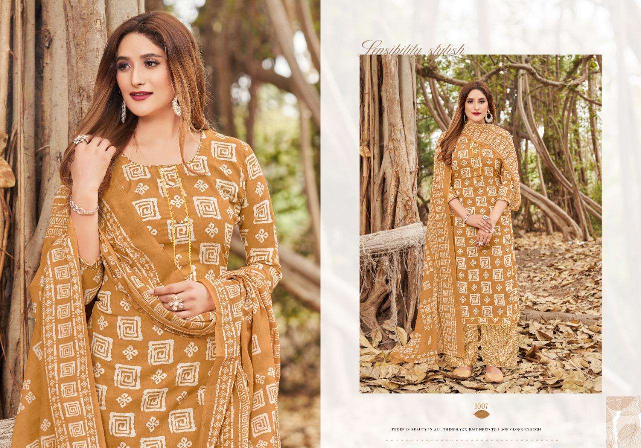 RUHI BY RADHA FABS 1001 TO 1010 SERIES INDIAN TRADITIONAL WEAR COLLECTION BEAUTIFUL STYLISH FANCY COLORFUL PARTY WEAR & OCCASIONAL WEAR PURE COTTON PRINT DRESSES AT WHOLESALE PRICE