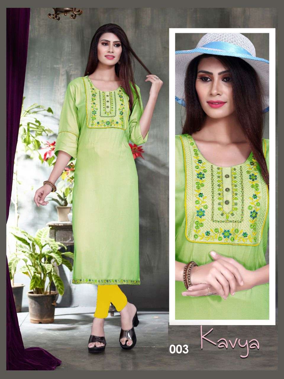 KAVYA VOL-3 BY AAGYA 001 TO 008 SERIES DESIGNER STYLISH FANCY COLORFUL BEAUTIFUL PARTY WEAR & ETHNIC WEAR COLLECTION RAYON EMBROIDERY KURTIS AT WHOLESALE PRICE