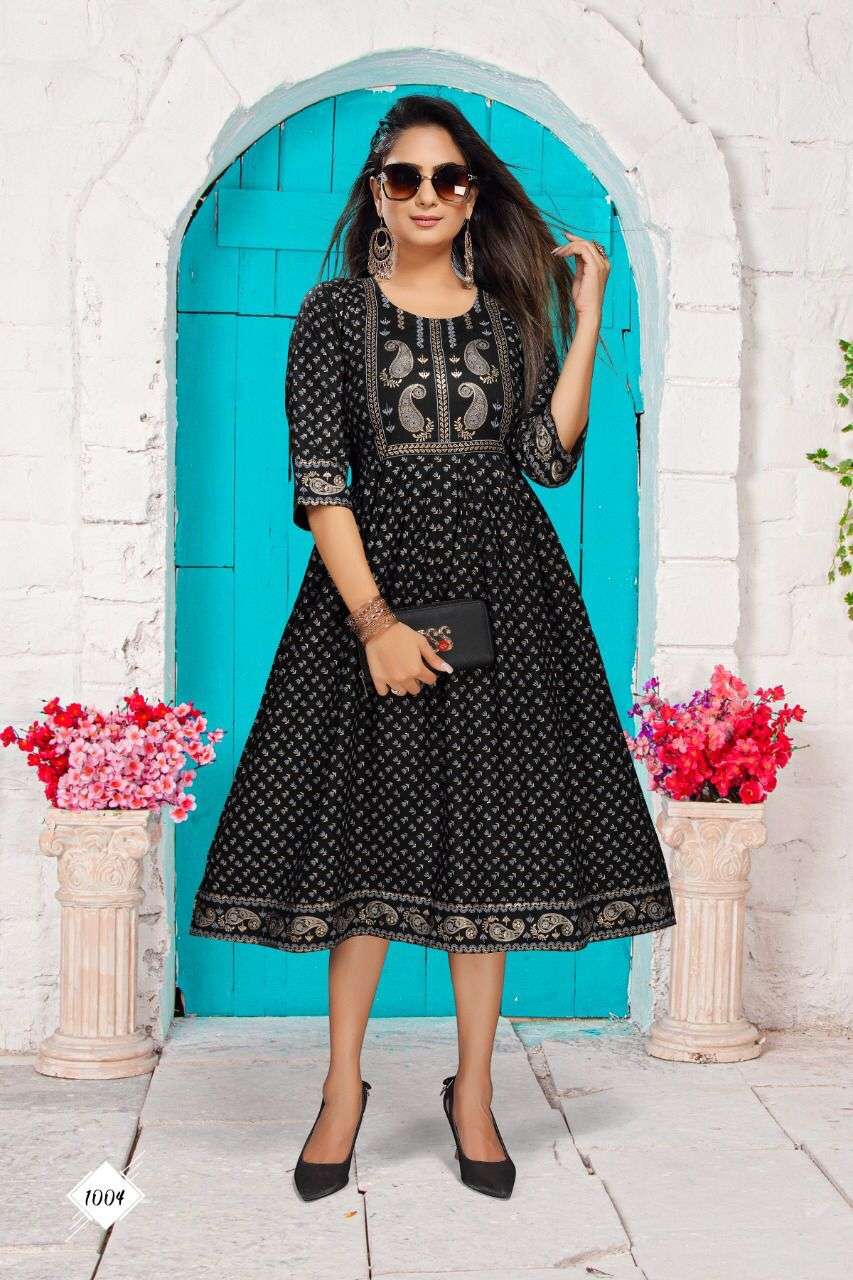 SAHIBA BY BEAUTY QUEEN 1001 TO 1008 SERIES DESIGNER STYLISH FANCY COLORFUL BEAUTIFUL PARTY WEAR & ETHNIC WEAR COLLECTION RAYON PRINT KURTIS AT WHOLESALE PRICE