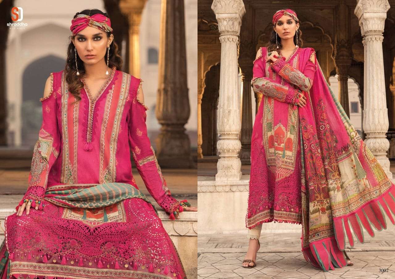 MARIA B LAWN VOL 3 BY SHRADDHA DESIGNER 3001 TO 3006 SERIES