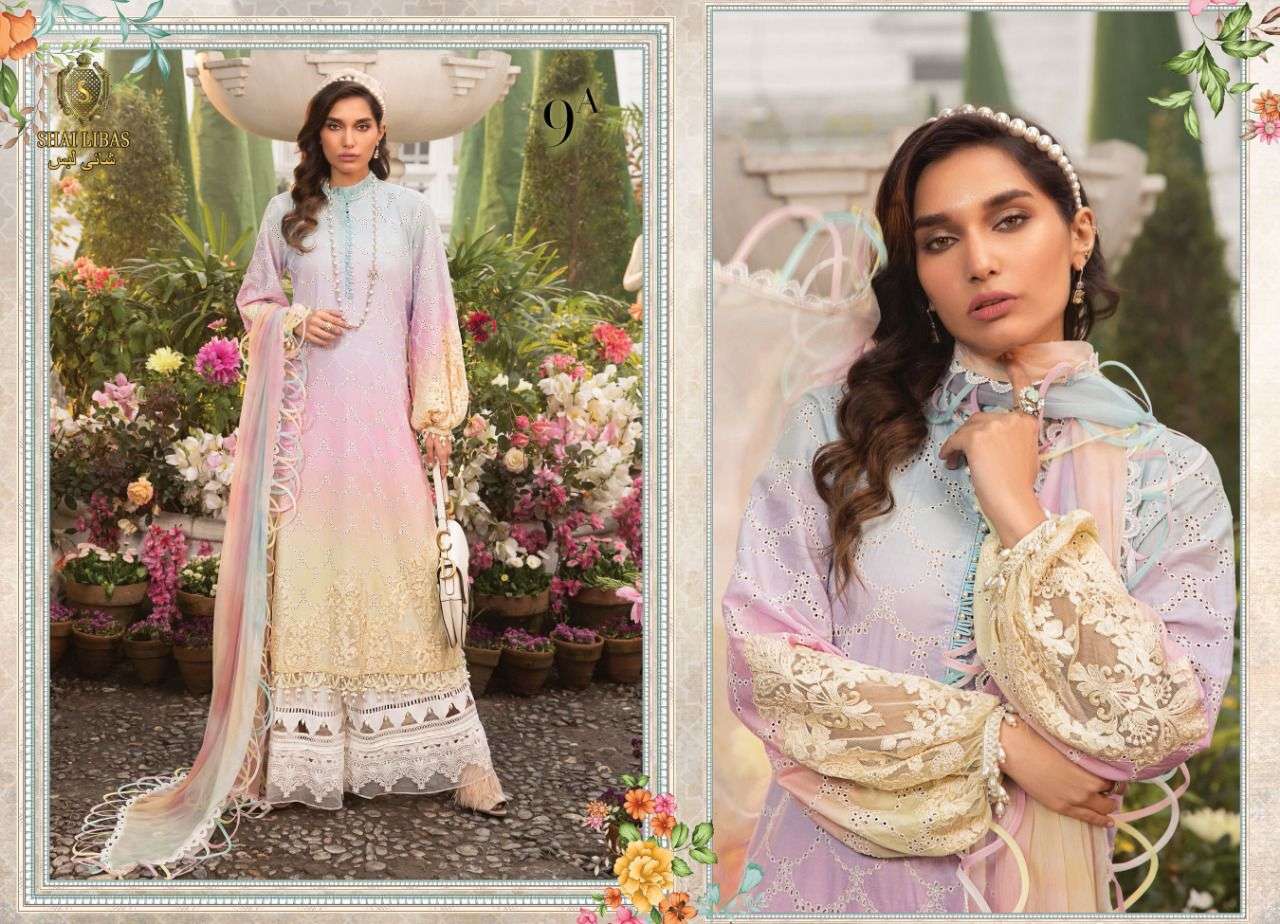 MARIA.B EXCLUSIVE BY SHAI LIBAS BEAUTIFUL STYLISH PAKISATNI SUITS FANCY COLORFUL CASUAL WEAR & ETHNIC WEAR & READY TO WEAR PURE CAMBRIC COTTON WITH EMBROIDERY DRESSES AT WHOLESALE PRICE