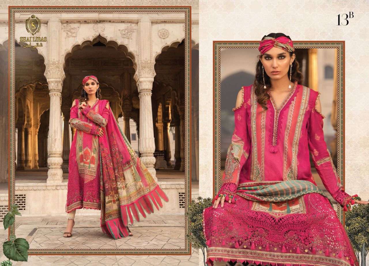 MARIA.B EXCLUSIVE BY SHAI LIBAS BEAUTIFUL STYLISH PAKISATNI SUITS FANCY COLORFUL CASUAL WEAR & ETHNIC WEAR & READY TO WEAR PURE CAMBRIC COTTON WITH EMBROIDERY DRESSES AT WHOLESALE PRICE