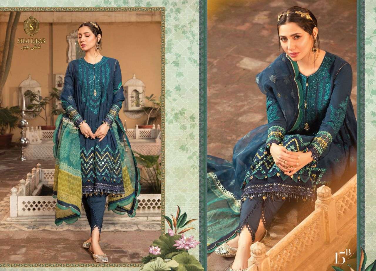MARIA.B EXCLUSIVE BY SHAI LIBAS BEAUTIFUL STYLISH PAKISATNI SUITS FANCY COLORFUL CASUAL WEAR & ETHNIC WEAR & READY TO WEAR PURE CAMBRIC COTTON WITH EMBROIDERY DRESSES AT WHOLESALE PRICE