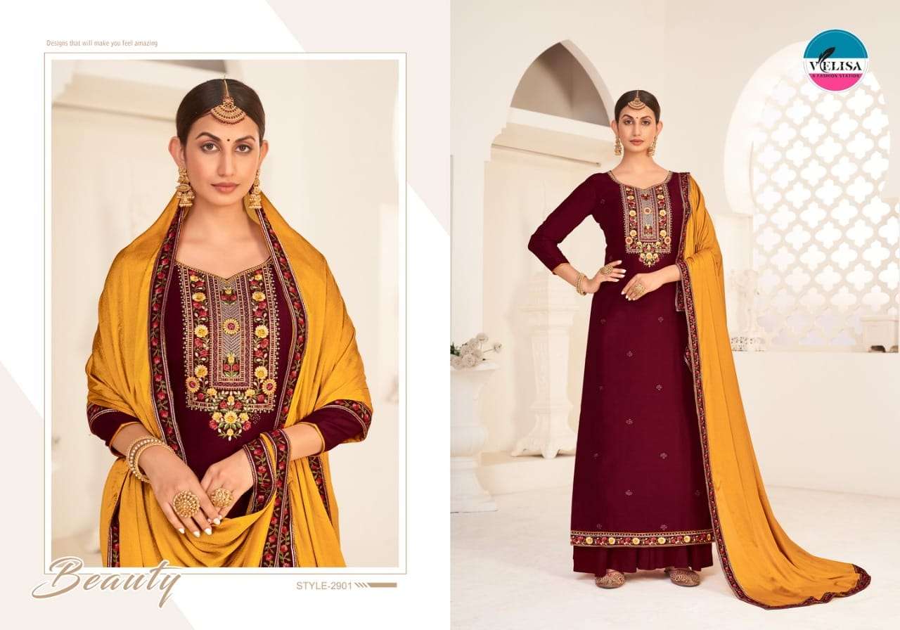 MANDIRA BY VELISA 2901 TO 2904 SERIES BEAUTIFUL SUITS COLORFUL STYLISH FANCY CASUAL WEAR & ETHNIC WEAR PURE PARAMPARA SILK DRESSES AT WHOLESALE PRICE